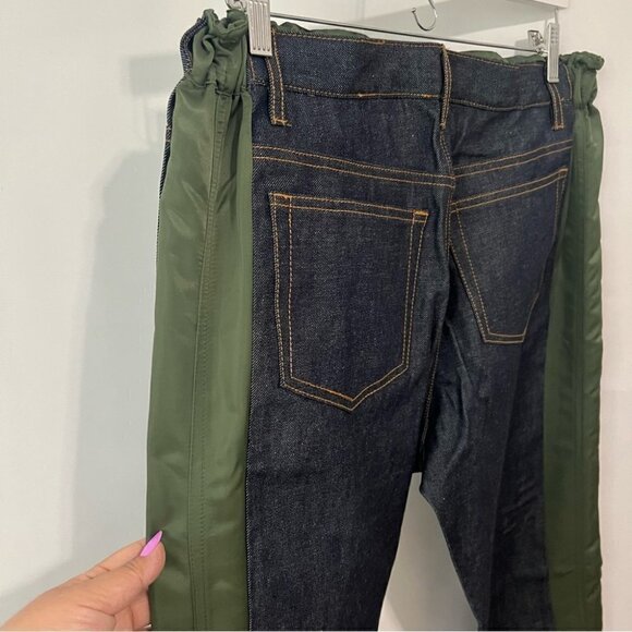 A.P.C. x Sacai Edition Indigo & Green Haru Jeans - Khaki. Size: M. NWT - Picture 15 of 16
